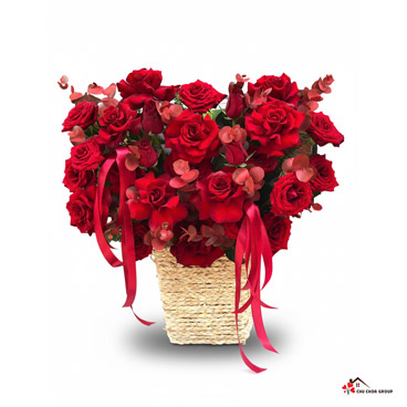 Lẵng Hoa Tặng Vợ " Dấu Yêu"