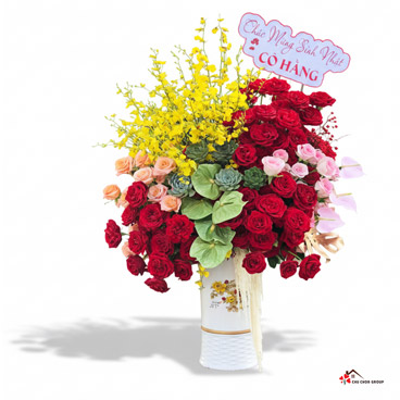 Bình Hoa "Khởi Sắc Thịnh Vượng"