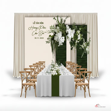 Mẫu Trang Trí Cưới Rustic Phan Rang