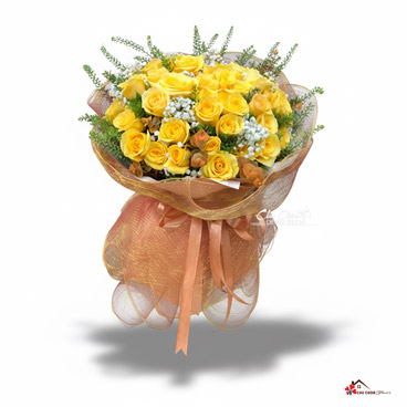 Bó Hồng Vàng Sang Trọng