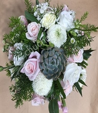 Bó Hoa Cưới Cùng Sen Đá